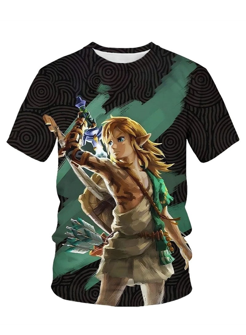Game Zelda Breath of the Wild 3D digital printing personalized breathable children's T-shirt  - Image 1