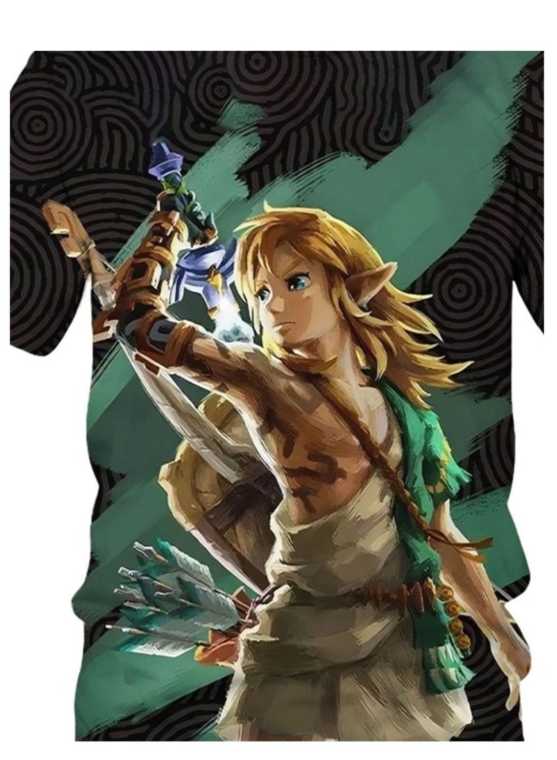 Game Zelda Breath of the Wild 3D digital printing personalized breathable children's T-shirt  - Image 2