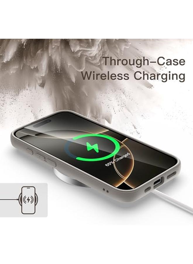 جي تيك جراب لهاتف iPhone 16 Pro Max مقاس 6.9 بوصة، غطاء ممتص للصدمات مقاوم للصدمات بلون سادة غير لامع بإطار TPU مضاد للخدش وظهر شفاف من التيتانيوم الطبيعي - Image 5