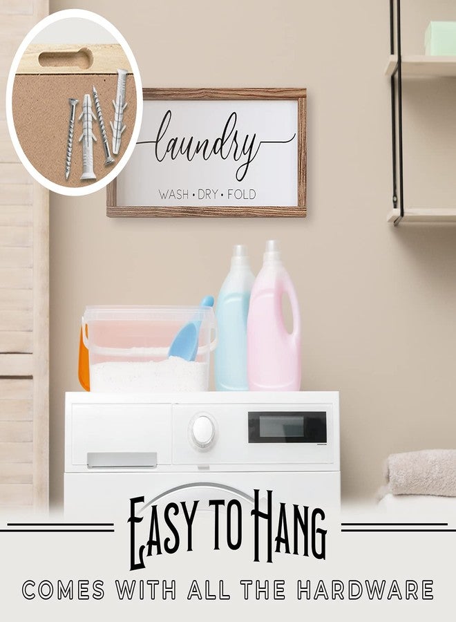 FORTIVO Laundry Signs for Laundry Room Decor, Laundry Room Decor and Accessories, Laundry Signs, Farmhouse Laundry Room Decor, Laundry Signs Wall Decor, Farmhouse Laundry Decor, Laundry Room Signs Wall Decor - Image 2