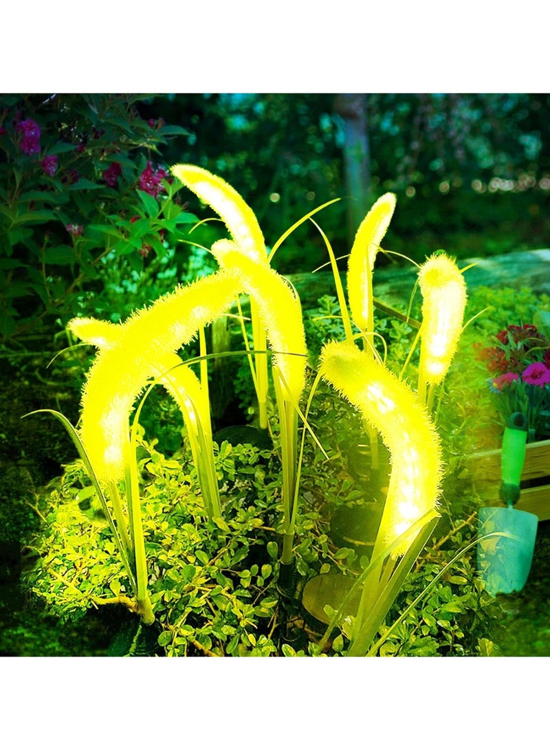 BLOOMING TIME Solar Powered Reed Light 2 Pack L E D Emitting Dog Tail Lawn Light For Outdoor Villa - Image 1