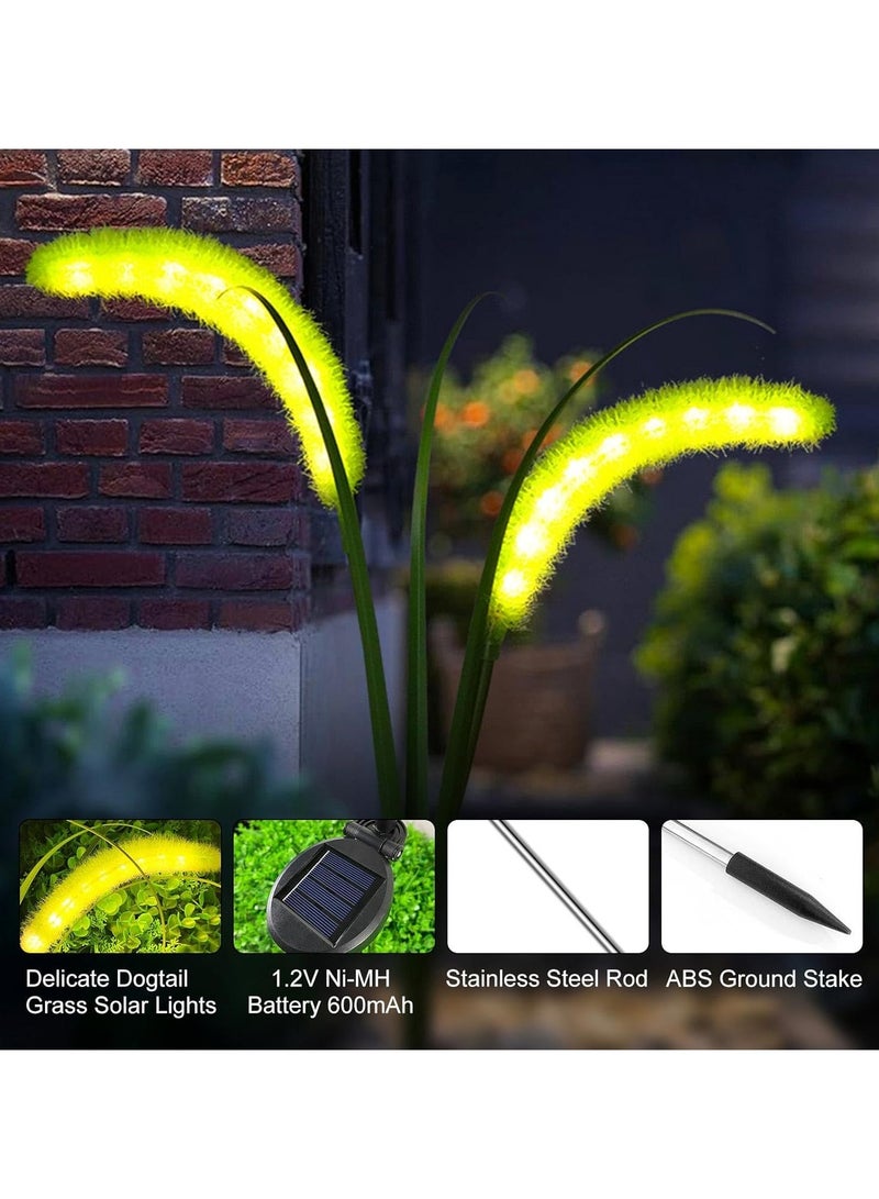 BLOOMING TIME Solar Powered Reed Light 2 Pack L E D Emitting Dog Tail Lawn Light For Outdoor Villa - Image 4