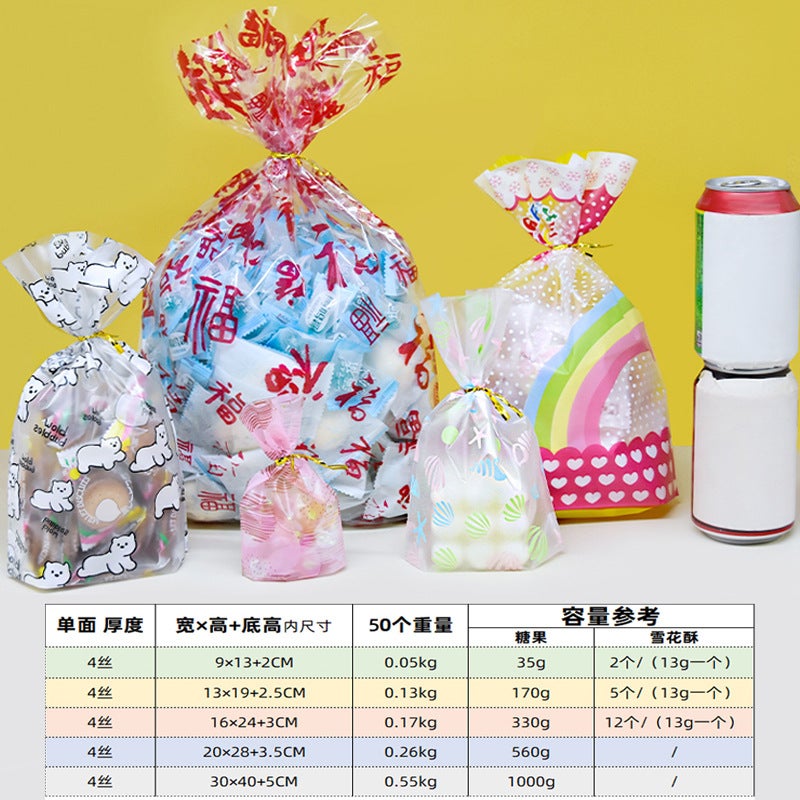 Christmas Gift Bag – Small Plastic Packaging for Biscuits and Candy - Image 3