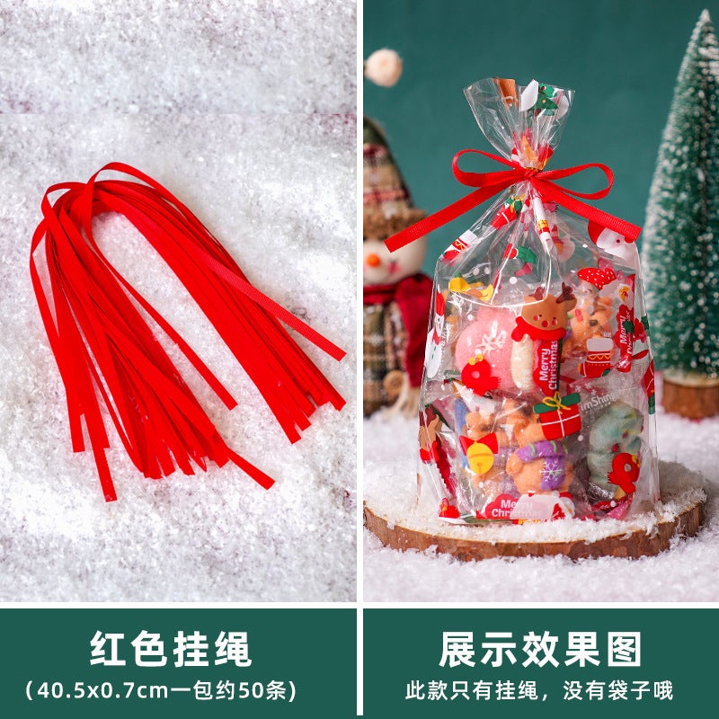 Christmas Gift Bag – Small Plastic Packaging for Biscuits and Candy - Image 1