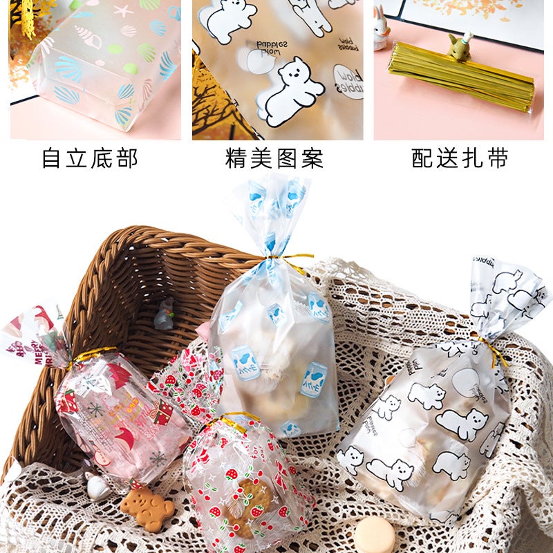 Christmas Gift Bag – Small Plastic Packaging for Biscuits and Candy - Image 4