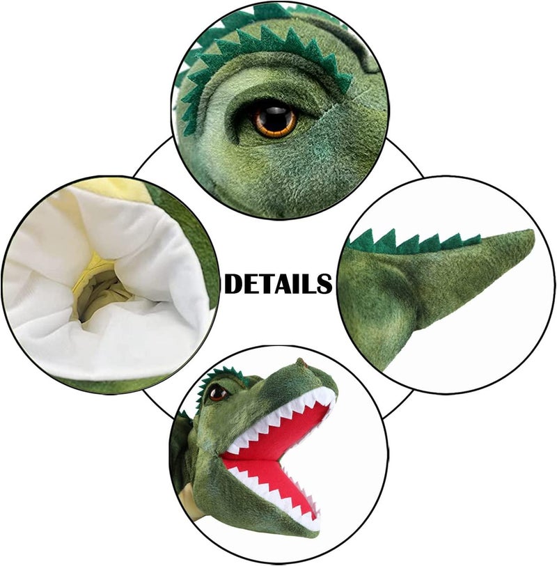 JUSTQUNSEEN Puppet Hand Puppets Puppets for Kids, Dinosaur Hand Puppe ts Dinosaur Toys Plush Puppet Stuffed Hand P uppet Dinosaur Toy,Puppet Story Toys Dinosaur Puppets Dinosaur to ys for Kids - Image 1