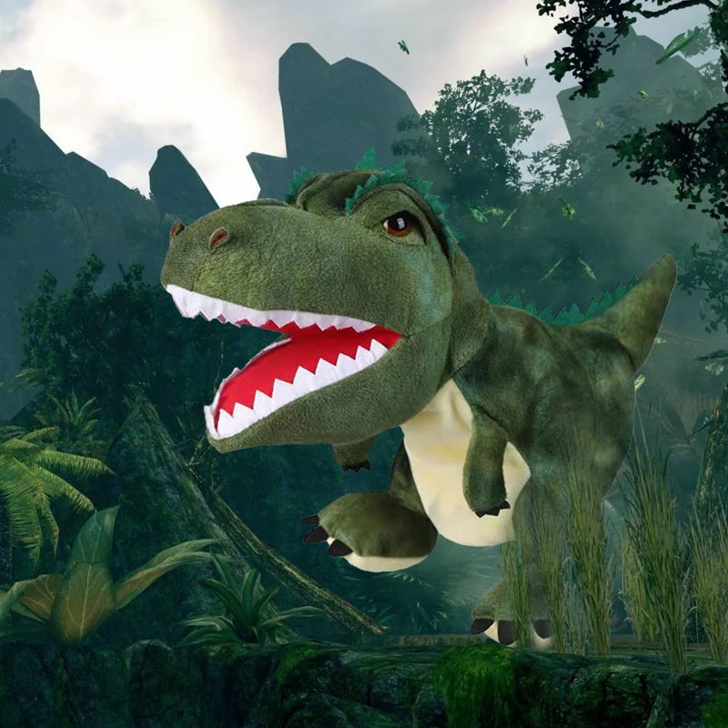 JUSTQUNSEEN Puppet Hand Puppets Puppets for Kids, Dinosaur Hand Puppe ts Dinosaur Toys Plush Puppet Stuffed Hand P uppet Dinosaur Toy,Puppet Story Toys Dinosaur Puppets Dinosaur to ys for Kids - Image 2
