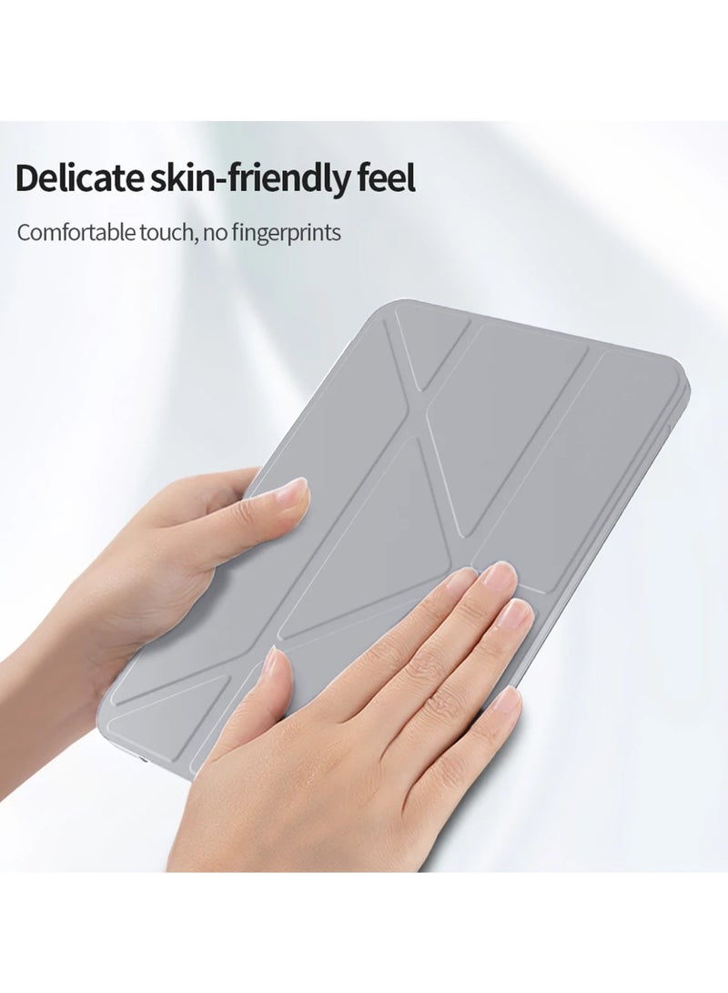 Wtech Apple iPad Pro 11 5G 2025 (M5) 11 inch Symmetry 360 Smart Folio Series Auto Awake/Auto Sleep Leather Texture Case Cover (TCFPSR) - Grey - Image 4