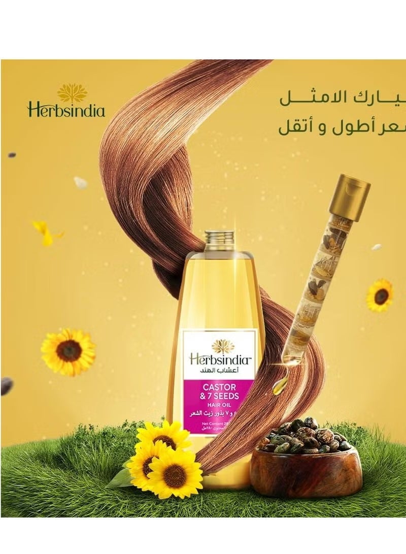 Herbsindia Castor & 7Seeds Hair Oil 280Ml - Image 5