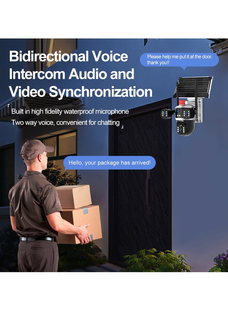 BlueFire Triple-Lens Solar 360° Dome Camera – Wireless Outdoor Security Camera with 3 Adjustable Lenses, 2-Way Audio, Pan-Tilt, Night Vision, IP66 Waterproof, 8000mAh Battery, 7.5W Solar Panel, Smart Home Integration (Cloud/SD Storage, Motion Detection, 4G LTE Compatible) - Image 5