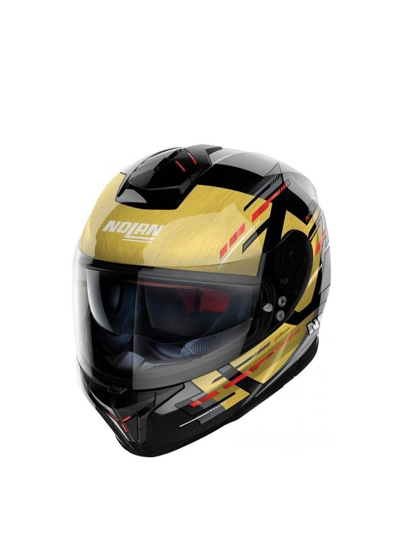 Nolan N80-8 METEOR N-COM METAL BLACK (GOLD)