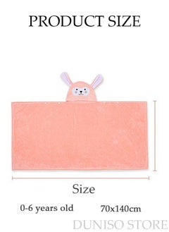 DUNISO Girls Hooded Bath Towel Large Kids Bath Towels Cartoon Rabbit Kids Beach Towels Super Absorbent Toddler Body Towel Soft and Cozy Embroidery Kids Bath Towels Pink  - Image 4