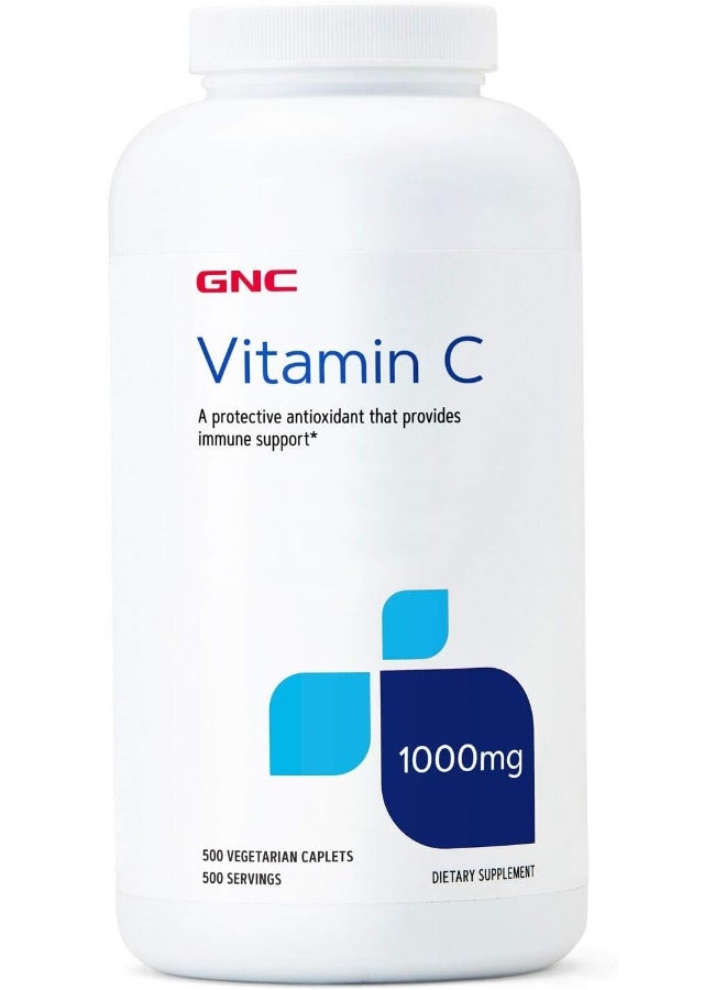 GNC Vitamin C 1000 Mg - 500 Caplets - Image 1