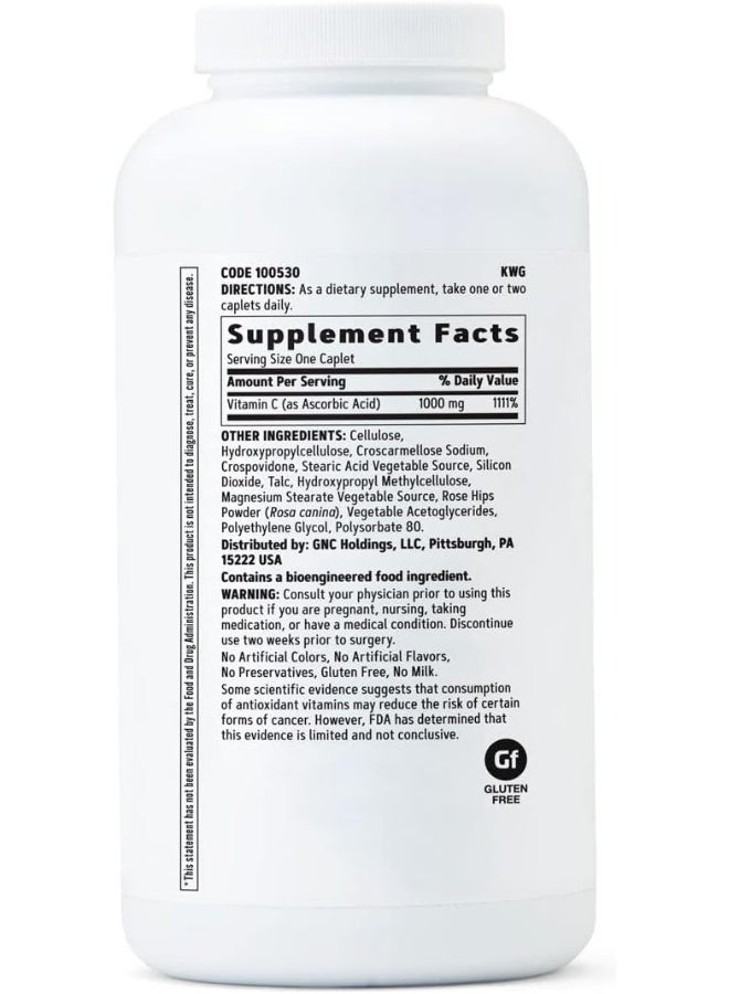 GNC Vitamin C 1000 Mg - 500 Caplets - Image 2