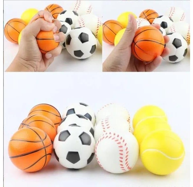 Asera 12 قطعة كرات إسفنجية ناعمة مع كرة القدم وكرة السلة وكرة البيسبول وكرة التنس خفيفة الوزن - هدايا عيد ميلاد للأطفال (مجموعة كرات من 12) - Image 3