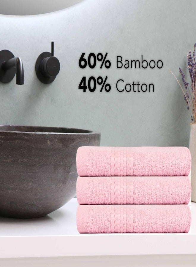 BePlush 450 GSM Bamboo Towel | Ultra Soft, Absorbent, & Quick Dry Towels for Gym, Travel (Face Towel, Pink, Pack of 6) - Image 2