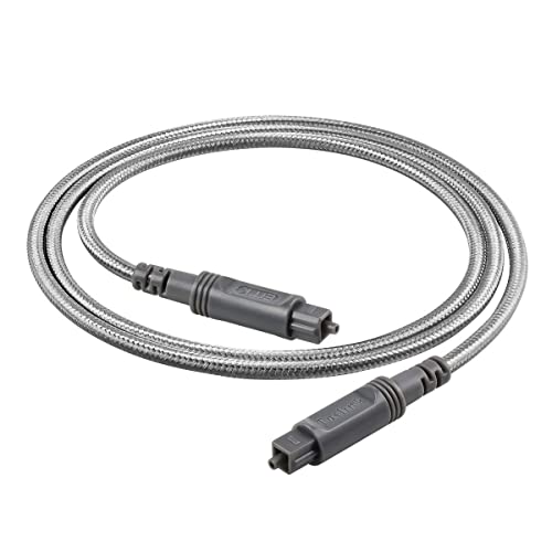 EMK Optical Audio Cable Digital Toslink Cable (2-Meter-Nylon), Grey (AE - Image 5