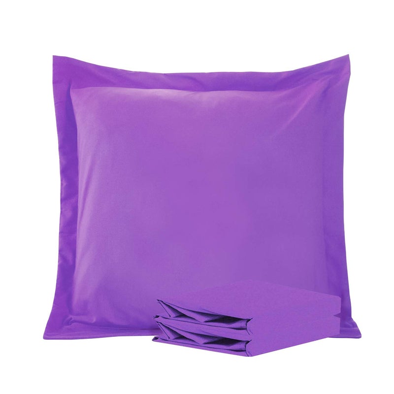 إن تي باي NTBAY 100 ٪ Microfiber 26x26 Euro Pillow Shams مجموعة من وسادة رمي ناعمة ودافئة فائقة وضوح 