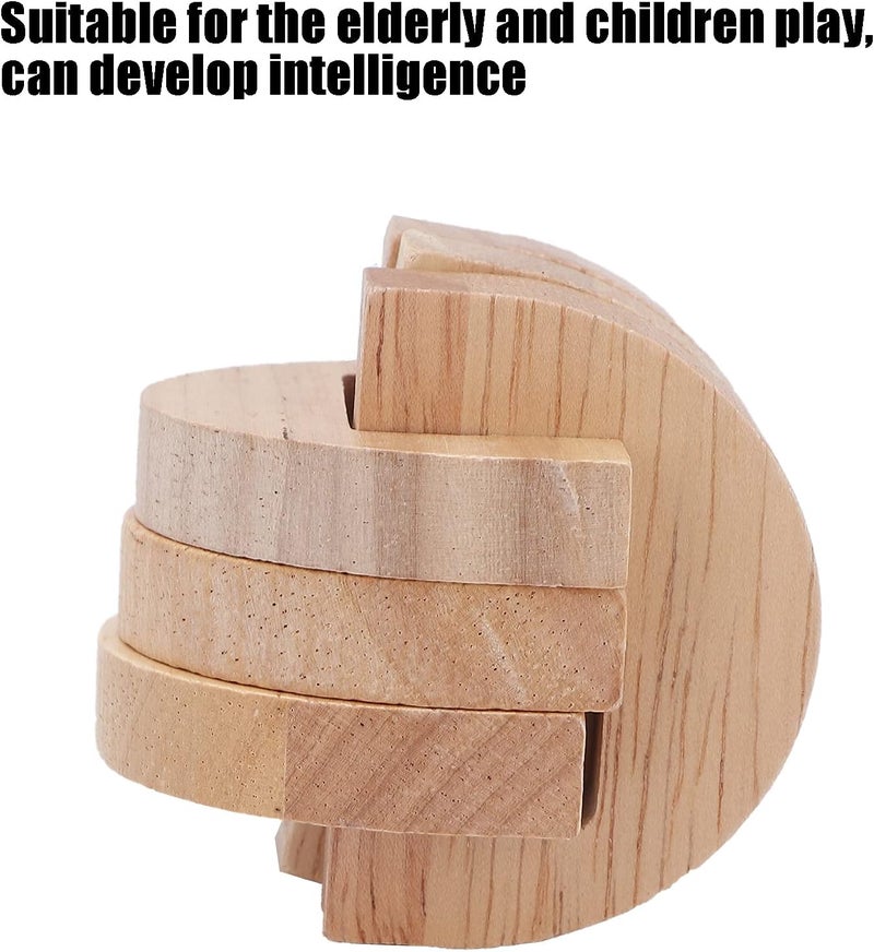 klarako Brain Teaser Toy, Intelligent Training Wooden Puzzle Unlock Interlock Jigsaw Lock Educational Puzzle Lock Toy Luban Lock Kongming Lock Wooden Educational Toys - Image 4