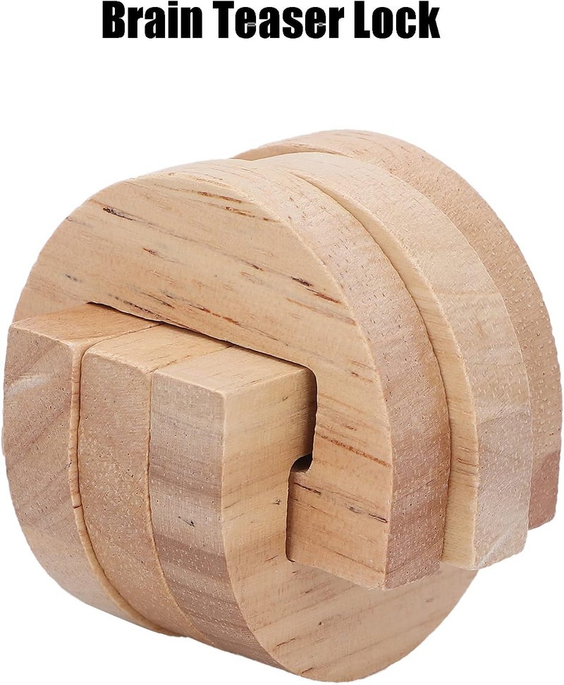 klarako Brain Teaser Toy, Intelligent Training Wooden Puzzle Unlock Interlock Jigsaw Lock Educational Puzzle Lock Toy Luban Lock Kongming Lock Wooden Educational Toys - Image 3