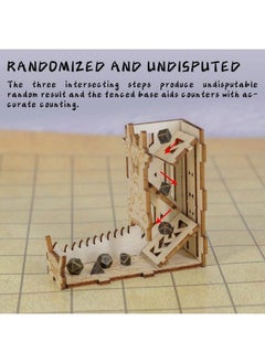 CZYY Dnd Mini Dice Tower Rolls Dice Up To 10Mm Set Of 3 Wood Portable Dice Roller For Board Game D&D And Tabletop Rpg  - Image 5