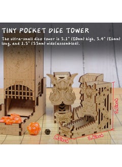 CZYY Dnd Mini Dice Tower Rolls Dice Up To 10Mm Set Of 3 Wood Portable Dice Roller For Board Game D&D And Tabletop Rpg  - Image 3