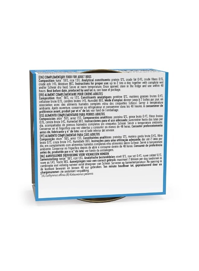 Schesir pack of 10 Dog Wet Food in Jelly Can-Tuna 10x150g - Image 4
