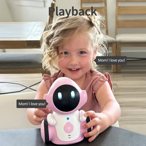 GILOBABY Interactive Robot for Kids Ages 38 Rechargeable with Voice Control Playback Mode Educational Toy that Sings Dances and Touch Control Pink - Image 5
