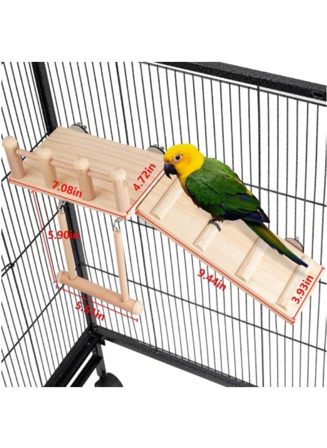 Bird Perches Platform Swing with Climbing Ladder, Parakeet Cage Accessories Wooden Playing Gyms Exercise Sturdy for Small Birds - pzsku/ZFE3E39E822B8D7CD97A8Z/45/_/1726305768/c479462e-9ff6-42c1-b054-d82be96328be