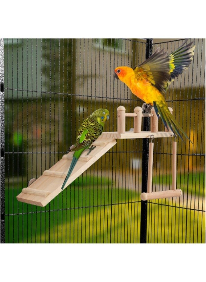 Bird Perches Platform Swing with Climbing Ladder, Parakeet Cage Accessories Wooden Playing Gyms Exercise Sturdy for Small Birds - pzsku/ZFE3E39E822B8D7CD97A8Z/45/_/1726305769/0e6a90a0-ab5b-4b50-af03-a34968a7bb4b