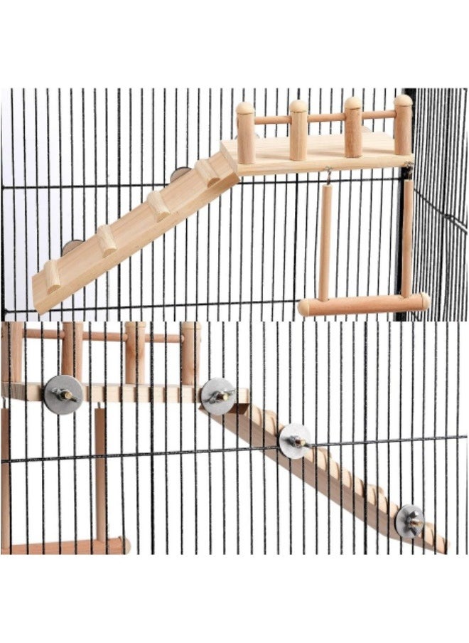 Bird Perches Platform Swing with Climbing Ladder, Parakeet Cage Accessories Wooden Playing Gyms Exercise Sturdy for Small Birds - pzsku/ZFE3E39E822B8D7CD97A8Z/45/_/1726305771/1b67f07b-4289-42d3-8c58-8fc6c14af7a6