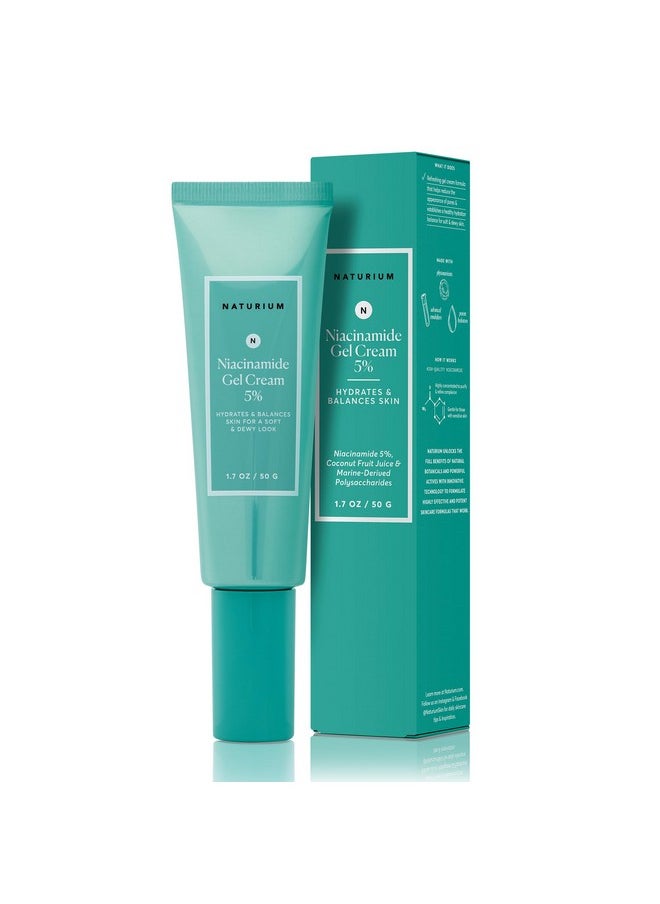 NATURIUM Naturium Niacinamide Gel Cream 5%, Face Moisturizer & Hydrating Skin Care for Healthier-Looking Dewy Skin, 1.7 oz 
