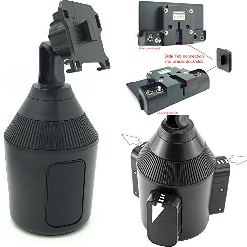 ChargerCity Low Profile Drinks Cup Holder Mount for Sirius XM Onyx Plus Lynx Satellite Radio w/Single T (XM) Delphi Skiff & AMPS Pattern - Image 1