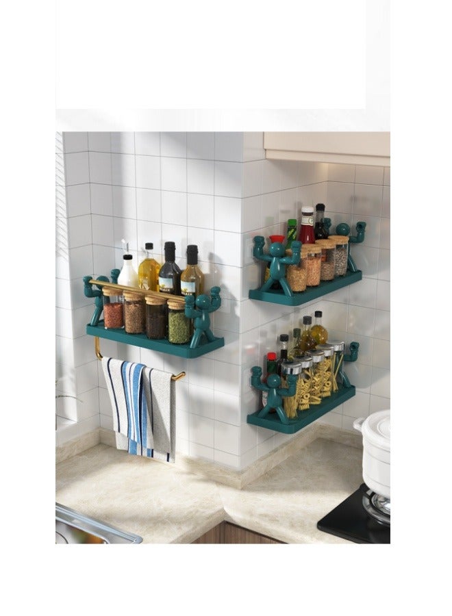 MIXDE 2-Piece Modern Wall Mounted Floating Shelf With Towel Rack - Space Saving Storage Solution  - Image 3