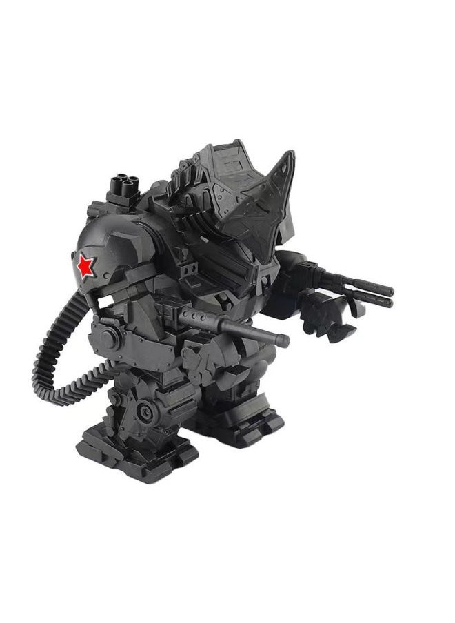 Generic - Domestic Marvel Rhino Mecha Third-party Super Characters Extraordinary Assembled Building Blocks Characters Toy Tide Play-Color:Rhino Mecha Man (Black) - Image 1