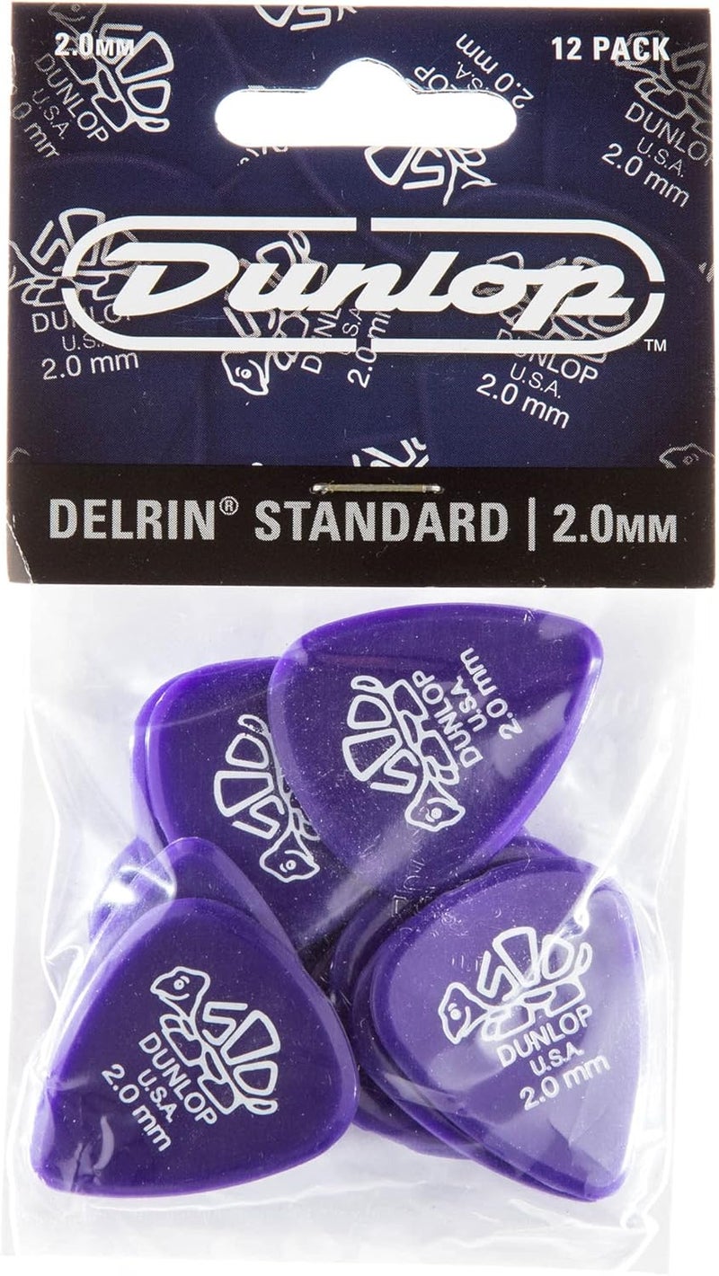 Dunlop Delrin 500 12 Pack Guitar Picks 2.00mm - Purple - Image 4