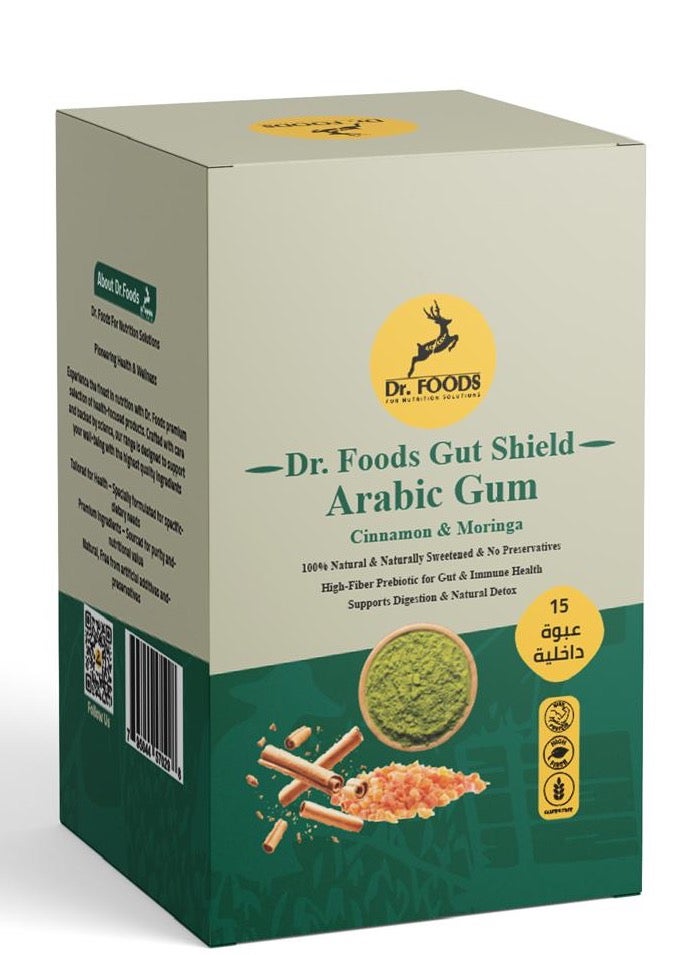 Dr. Foods Arabic Gum Moringa & Cinnamon Mix 10 gm (Box of 15 sachets)