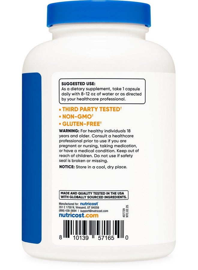 Nutricost N-Acetyl L-Cysteine (NAC) 600mg, 240 Vegetarian Capsules - Vegan, Non-GMO, Gluten Free - Image 4