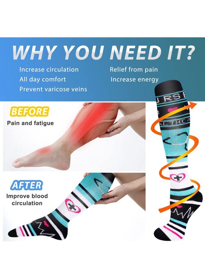 Aoliks Compression Socks for Women & Men,Support Socks for Nurses Cycling Circulation - Image 3
