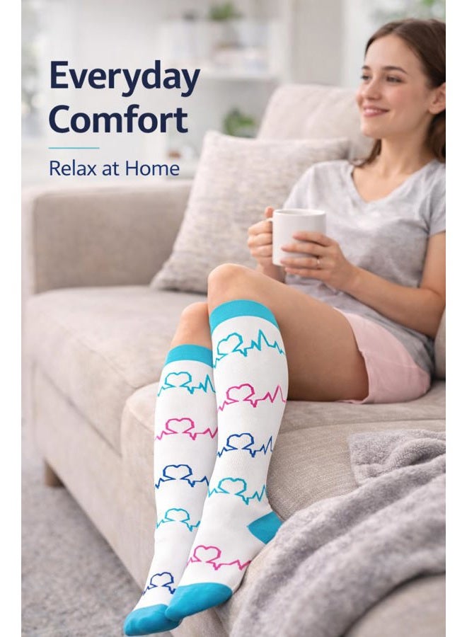 Aoliks Compression Socks for Women & Men,Support Socks for Nurses Cycling Circulation - Image 4