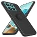 Nijiadi Case for Motorola Moto Edge 60 Fusion Phone Case with Glass Screen Protector 360 Rotatable Ring Holder KickstandStand Silicone TPU Shockproof Protective Cover Case for Moto Edge 60 Fusion Black - Image 2