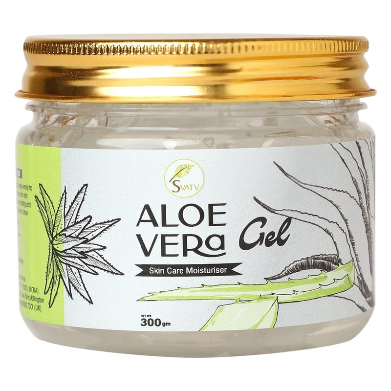 SVATV Natural Aloe Vera Gel for Face Skin  Hair Unscented Gel  Suitable for All Skin Types For Men  Women  300g 1058oz 066lbs