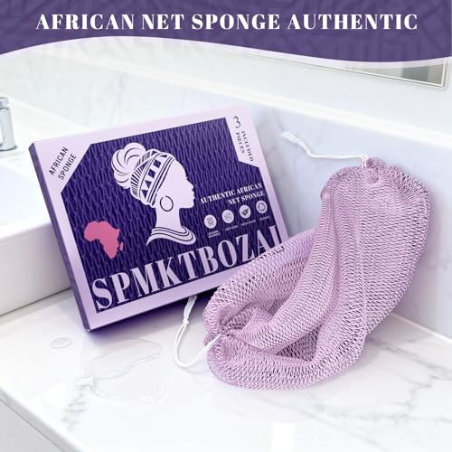 SPMKTBOZAI African Net Sponge Authentic, 3 Pieces African Exfoliating Sponge Real African Net, Shower Loofah Exfoliating Bath Sponge, Body Scrubber for Women and Men Daily Use Body Care - Image 3