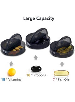 Daily Pill Organizer 2 Times a Day - Weekly AM/PM Pill Box, Round Medicine Organizer, Large Capacity 7 Day Pill Cases Vitamin Organizer for Vitamin Fish Oils Supplement - pzsku/ZFE3EA85E013E71CD3B77Z/45/_/1720066922/b12d8a1b-d805-4bec-adbe-00a1e04fb708