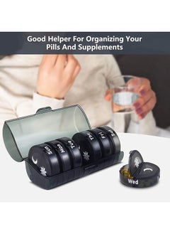 Daily Pill Organizer 2 Times a Day - Weekly AM/PM Pill Box, Round Medicine Organizer, Large Capacity 7 Day Pill Cases Vitamin Organizer for Vitamin Fish Oils Supplement - pzsku/ZFE3EA85E013E71CD3B77Z/45/_/1720066933/3f0a64a8-90c1-4372-9e25-75bdb51429d4