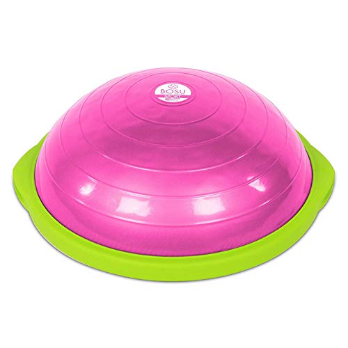 Bosu 50-Centimeter Dynamic Non-Slip Travel-Size Home Gym Workout Balance Ball Pod Trainer for Strength and Flexibility, Pink - Image 1