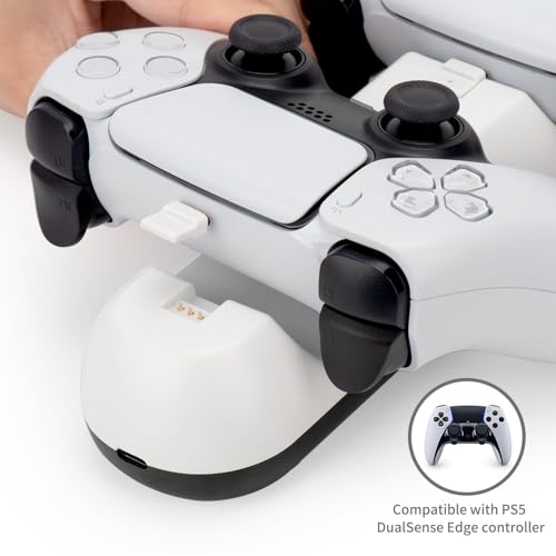 NiTHO Charging Station for PS5 and PS5 Edge Controllers, Compatible with PlayStation 5, USB-Powered Dual Charger Dock with LED Status Indicators, Charge 2 Controllers Simultaneously - Image 2