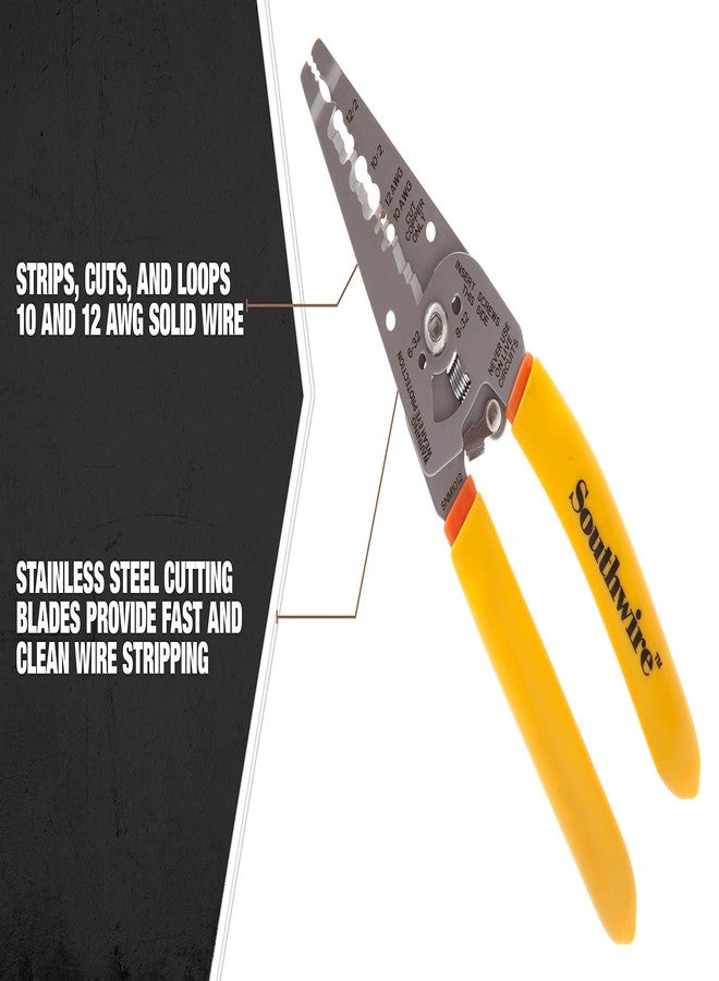 Southwire - 58278440 Tools & Equipment SNM1012 10-12 AWG Ergonomic Handles NM Cable Wire Stripper/Cutter - Image 4