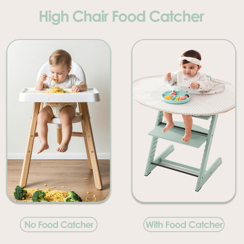 MITCHENIFY Food Catcher Fit for Stokke Tripp Trapp High Chair, Waterproof Long Sleeve Eating Bib, Baby Feeding Essentials, Accessories for Highchair - Image 2