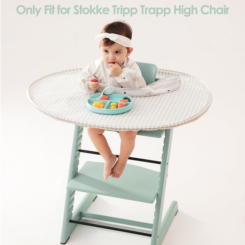 MITCHENIFY Food Catcher Fit for Stokke Tripp Trapp High Chair, Waterproof Long Sleeve Eating Bib, Baby Feeding Essentials, Accessories for Highchair - Image 3